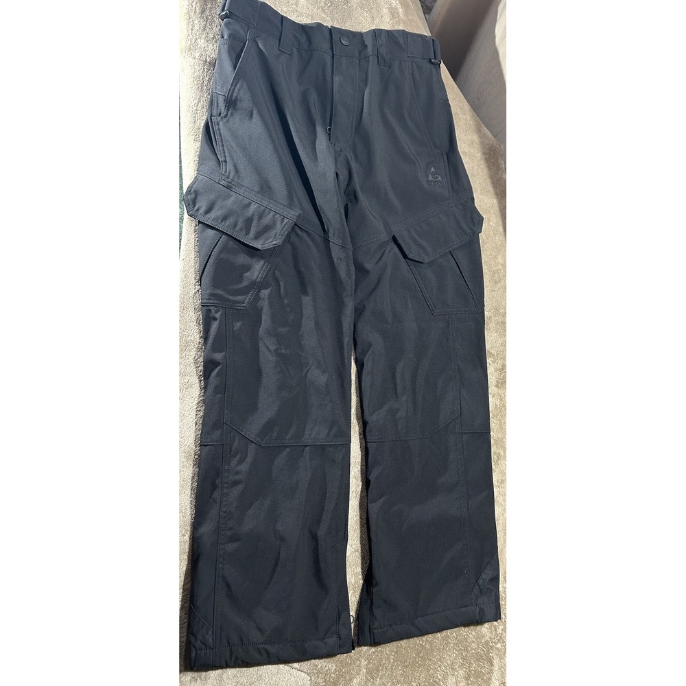 Gerry Men's Fleece Lined Snow Cargo Pants Black Size Small S/CH Water Resistant